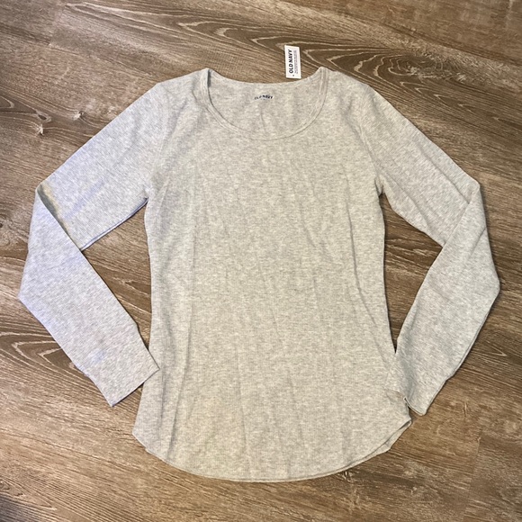 Old Navy set of 2 long sleeve waffle knit tees NWT medium tall - Picture 1 of 4